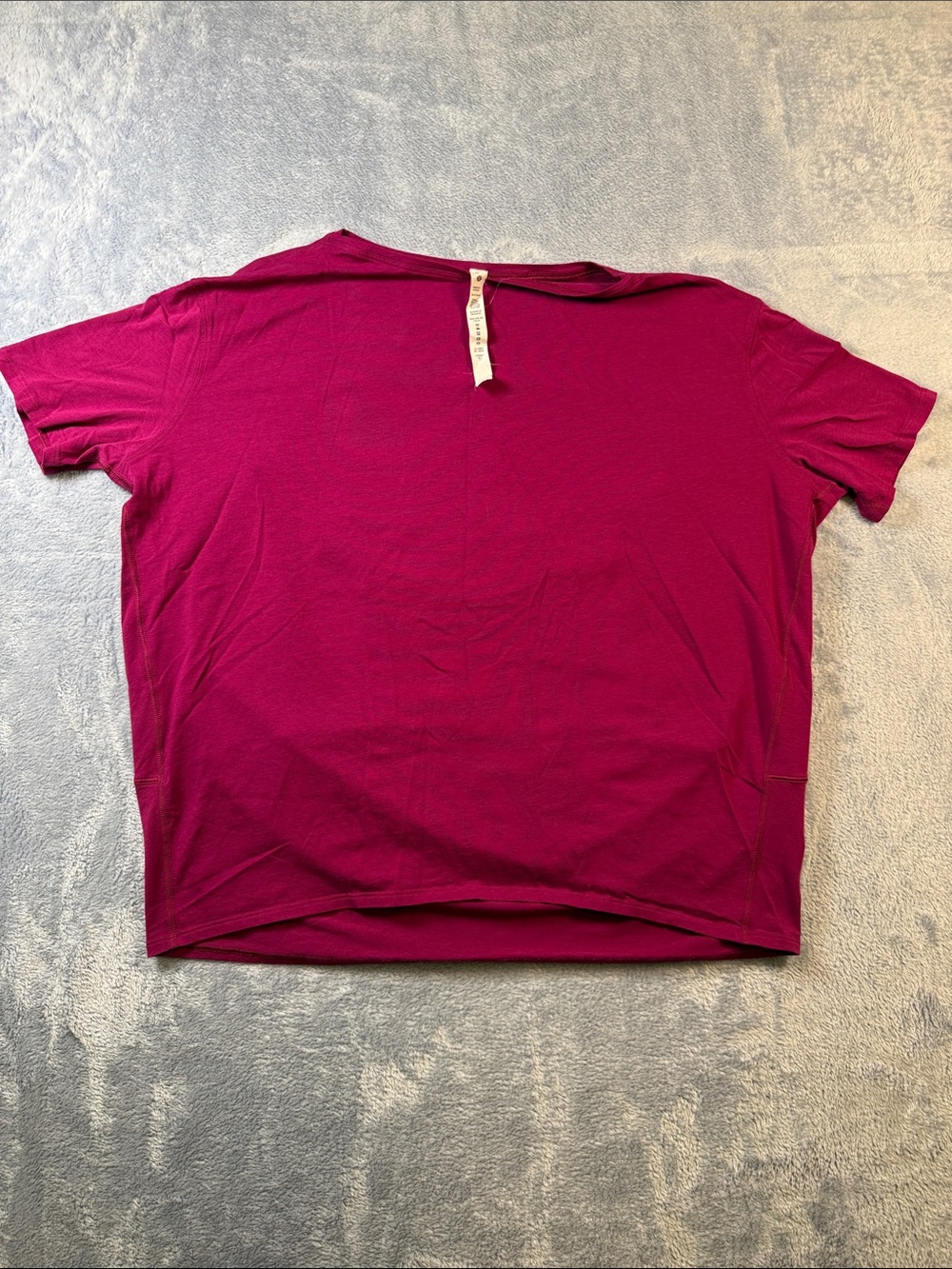 lululemon athletica back in action Short Sleeve Crewneck Top in Fuchsia #3257